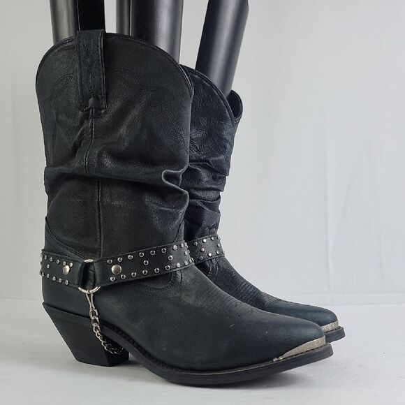 Shyanne Tammye Slouch Harness Fashion Women's Boot Round Toe. - Picture 1 of 13